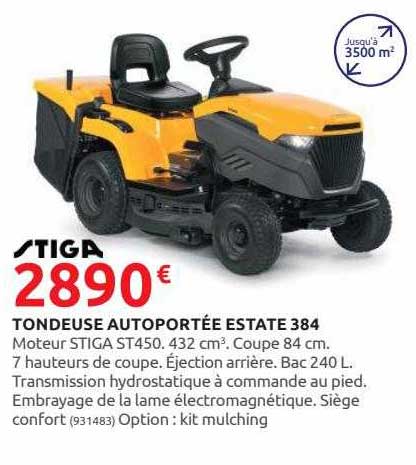 tondeuse autoportée estate 384 stiga