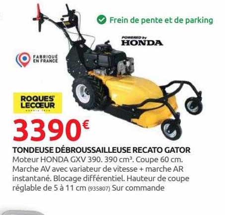 tondeuse débroussailleuse recato gator roques lecceur