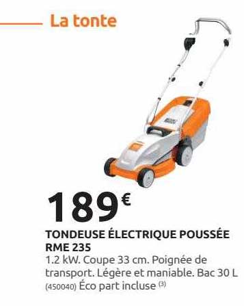tondeuse électrique poussée rme 235 stihl