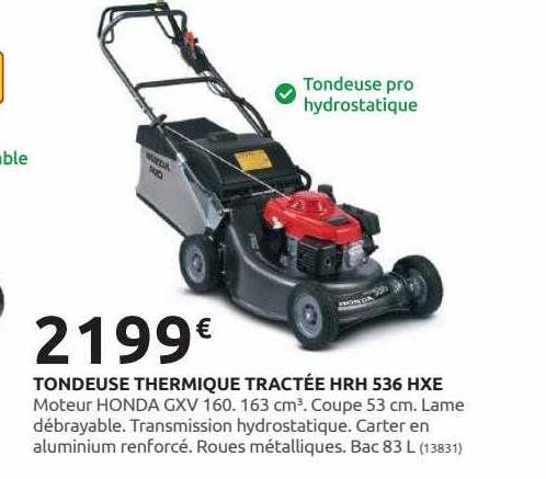 Tondeuse Thermique Tractée Hrh 536 Hxe