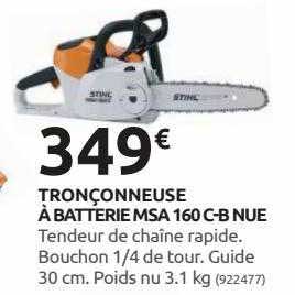 tronçonneuse à batterie msa 160 c-b nue stihl