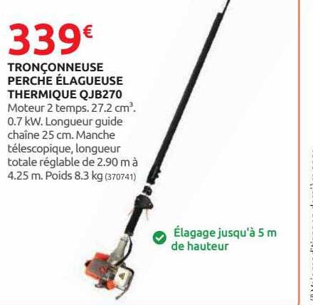 tronçonneuse perche élagueuse thermique qjb270