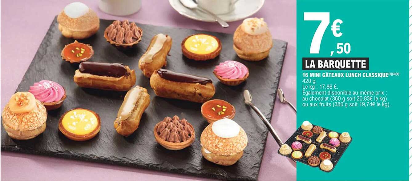 16 Mini Gâteaux Lunch Classique