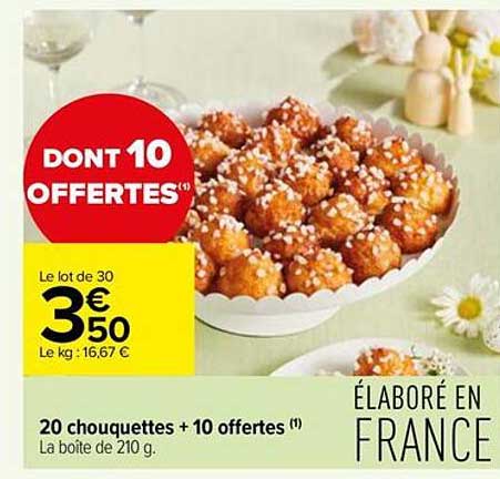 20 chouquettes + 10 offertes