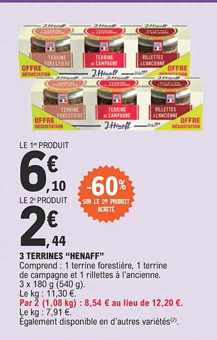 3 Terrines "henaff"