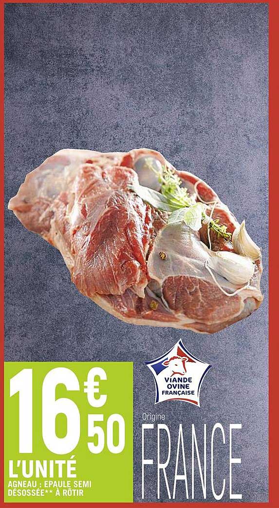 agneau : épaule semi désossée** à rôtir