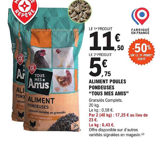 aliment poules pondeuses "tous mes amis"
