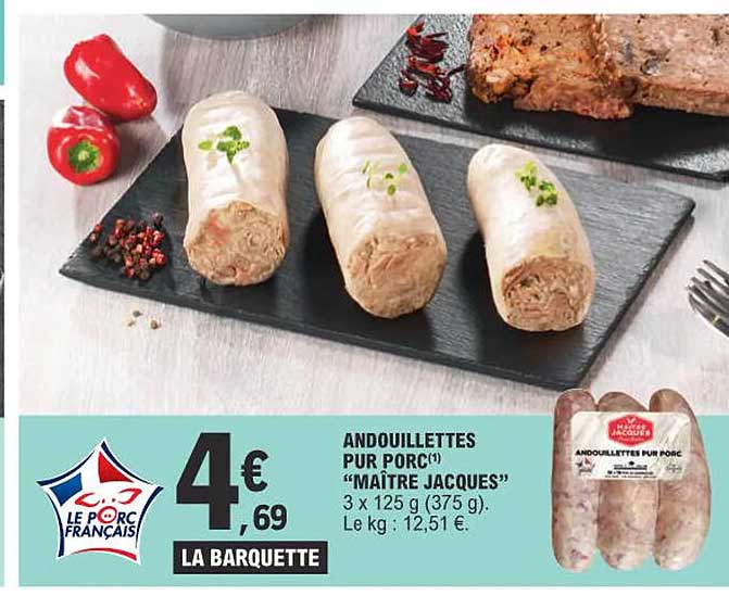 andouillettes pur porc "maître jacques"