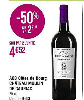 aoc côtes de bourg château moulin de gauriac