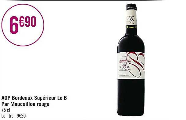 aop bordeaux supérieur le b par maucaillou rouge