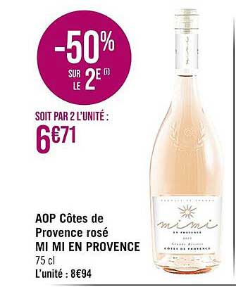 Aop Côtes De Provence Rosé Mi Mi En Provence