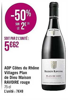 aop côts du rhône villages plan de dieu maison ravoire rouge