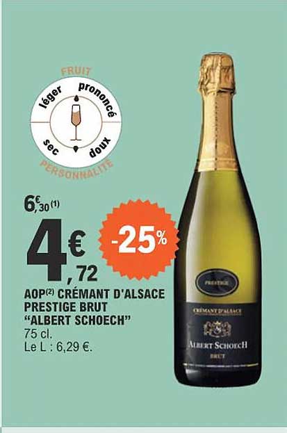aop crémant d'alsace prestige brut "albert schoech"