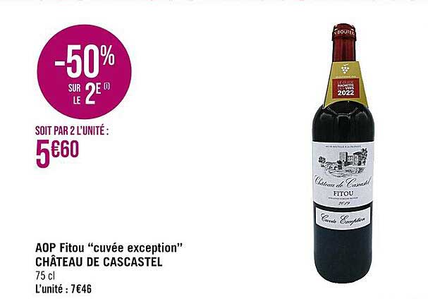aop fitu "cuvée exception" château de cascastel