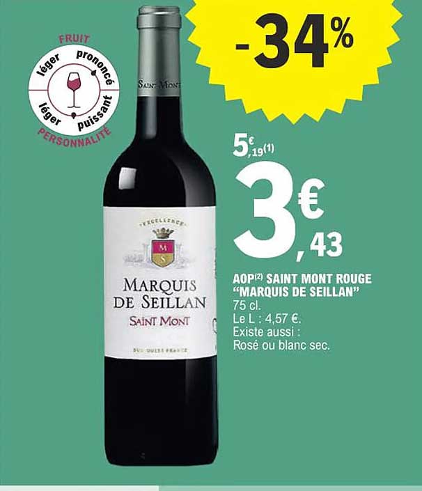 aop saint mont rouge "marquis de seillan"