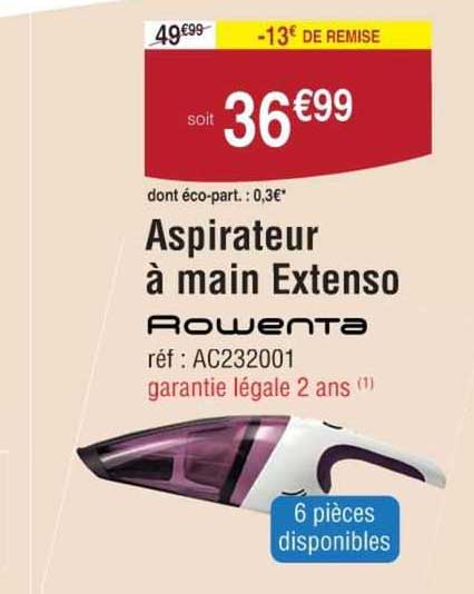 aspirateur à main extenso rowenta