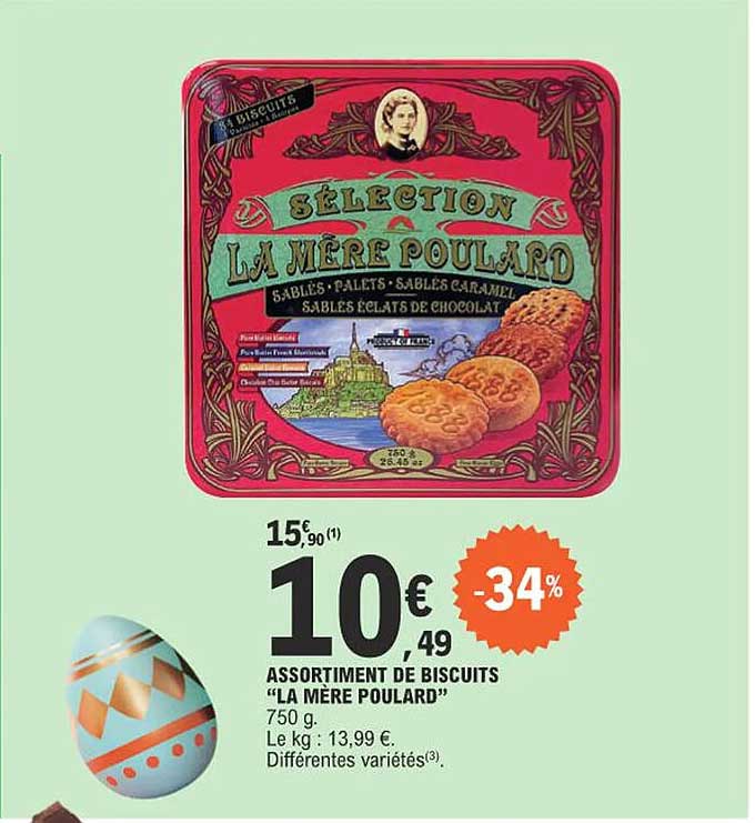 assortiment de biscuits "la mère poulard"