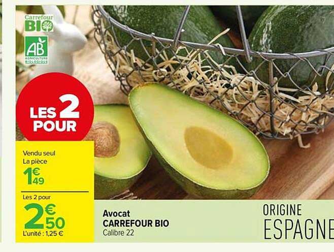 Avocat Carrefour Bio