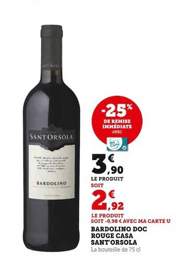 bardolino doc rouge casa sant'orsola