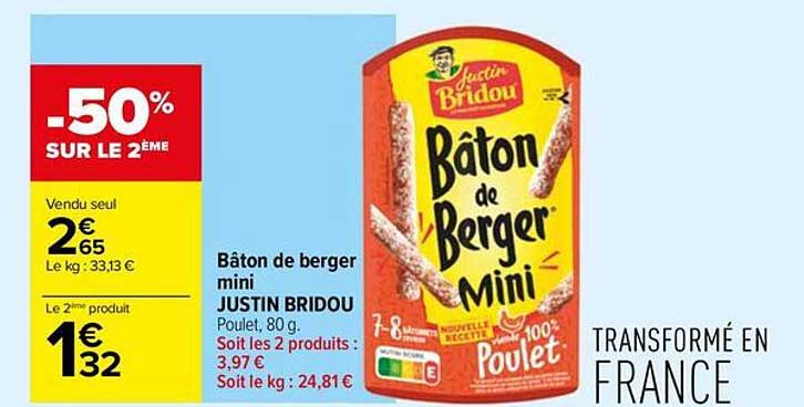 bâton de berger mini justin bridou