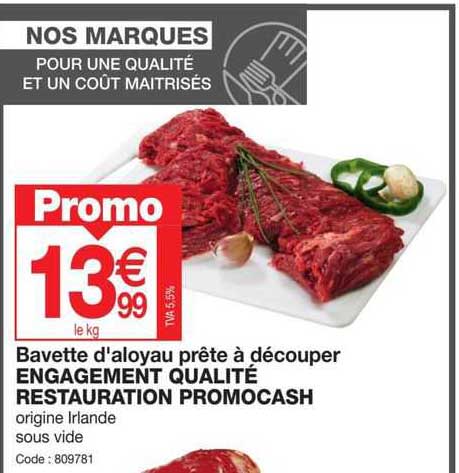 bavette d'aloyau prête à découper engagement qualité restauration promocash