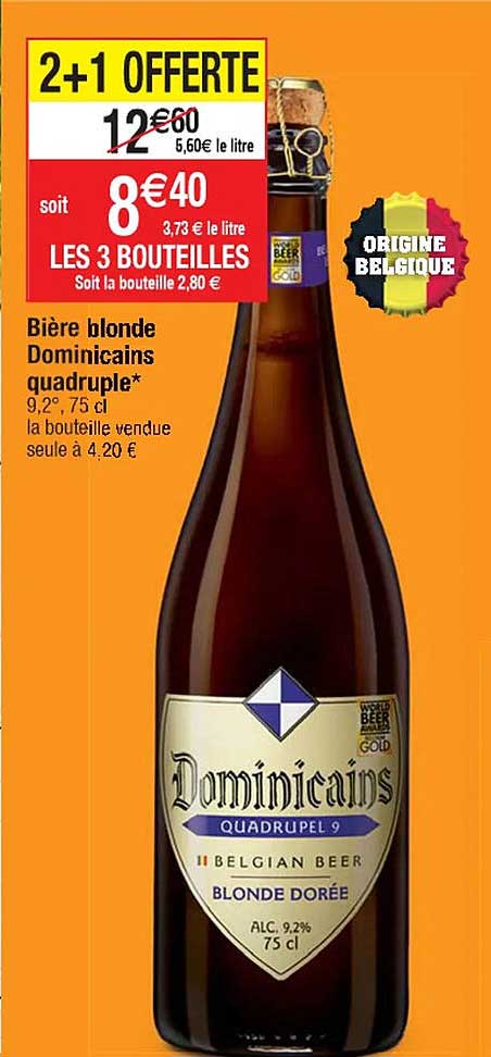 bière blonde dominicains quadruple