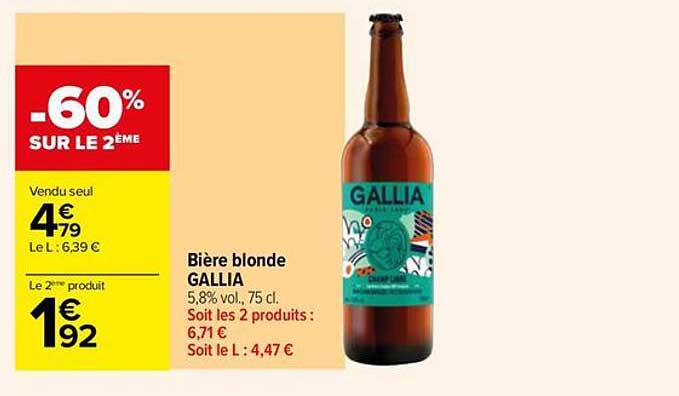 Bière Blonde Gallia