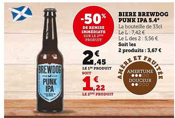 bière brewdog punk ipa 5.4°