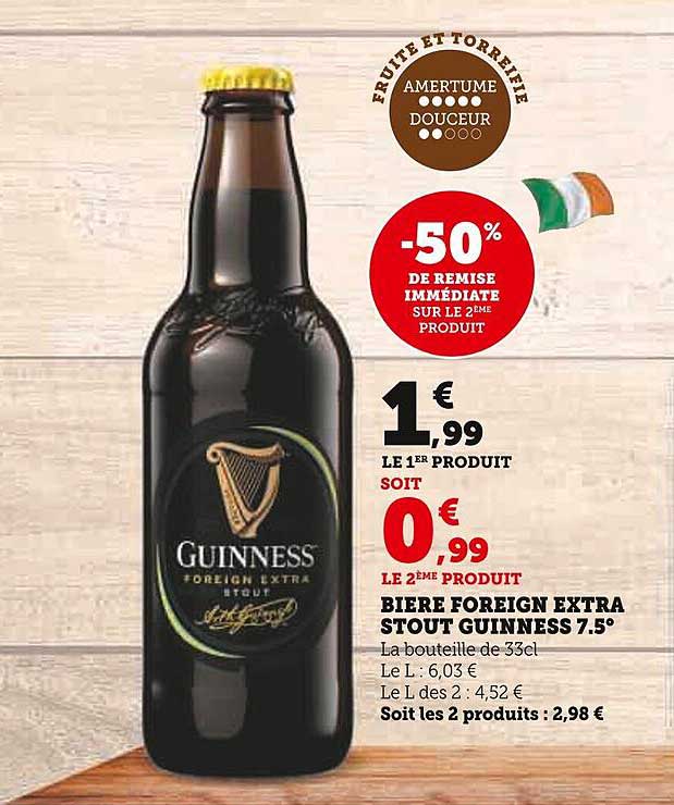 bière foreign extra stout guinness 7.5°