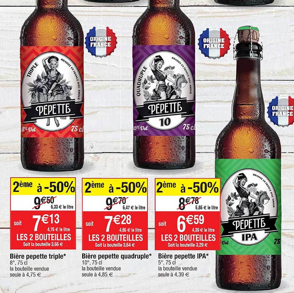 Bière Pepette Triple Bière Pepette Quarduple Bière Pepette Ipa