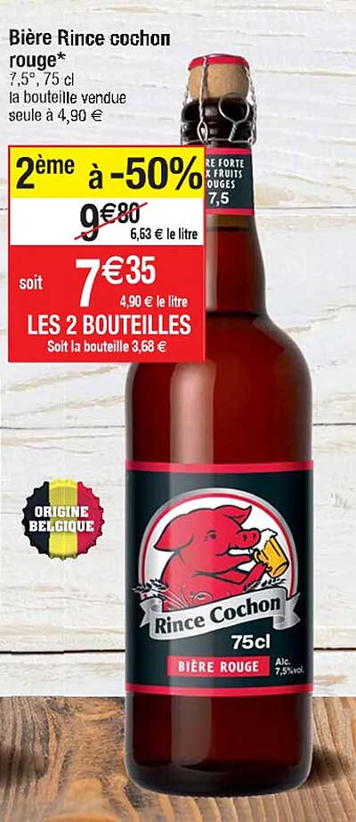 bière rince cochon rouge