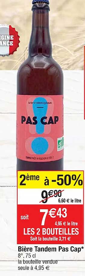 bière tandem pas cap