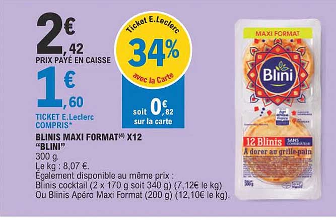 blinis maxi format x12 "blini"