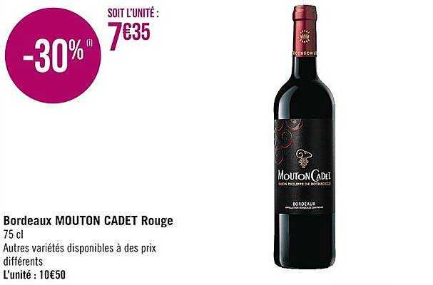 bordeaux mouton cadet rouge