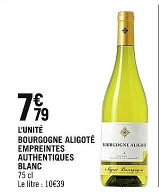 bourgogne aligoté empreintes authentiques blanc