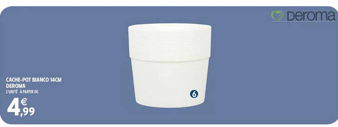 cache-pot bianco 14 cm deroma