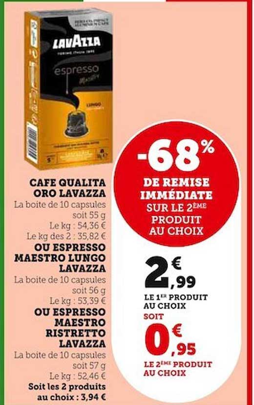 café qualita oro lavazza, ou espresso maestro lungo lavazza, ou espresso maestro ristretto lavazza