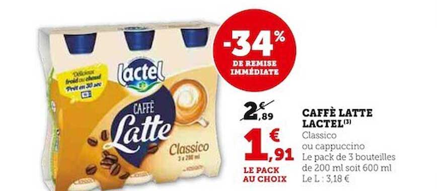 caffè latte lactel