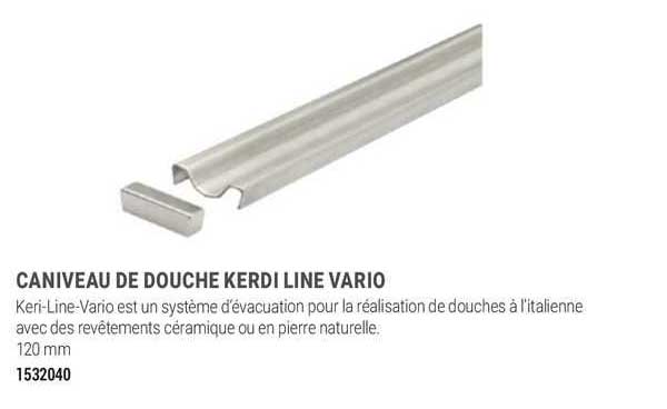 caniveau de douche kerdi line vario