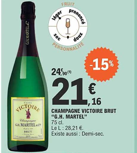 champagne victoire brut "g.h. martel"