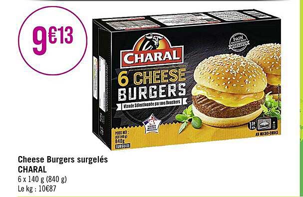 Cheese Burgers Surgelés Charal