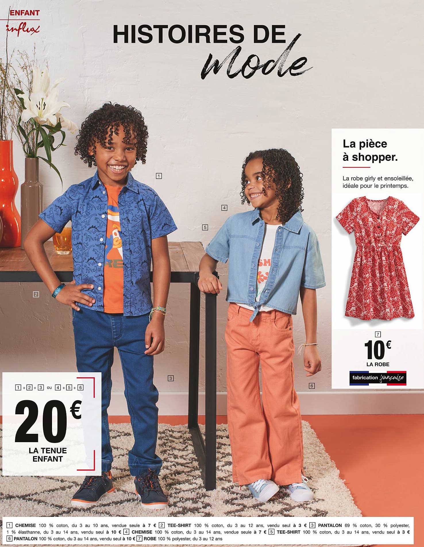 chemise, tee-shirt, pantalon, chemise, tee-shirt, pantalon, robe