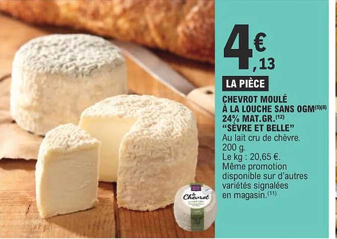 chevrot moulé à la louche sans ogm 24% mat. gr. "sèvre et belle"
