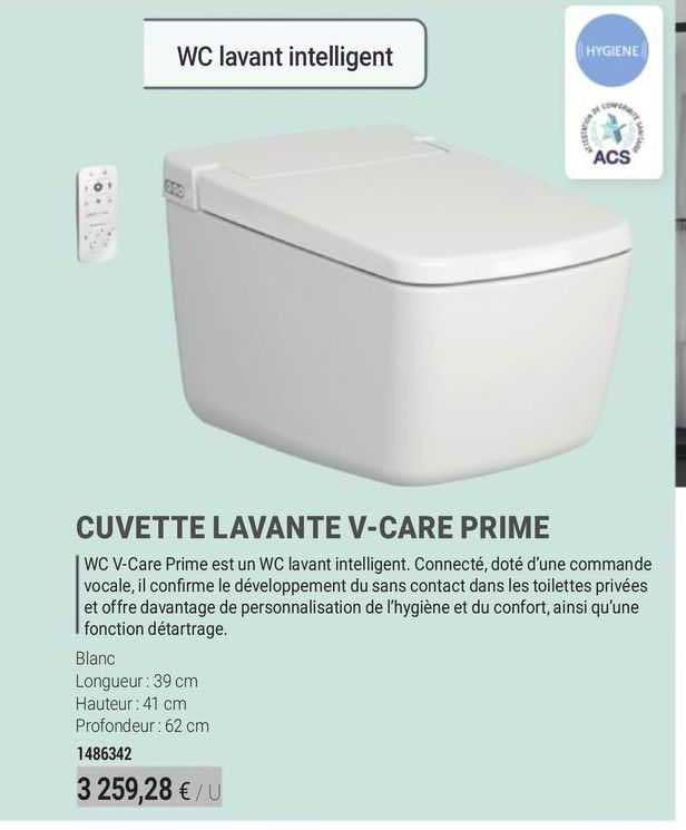 cuvette lavante v-carte prime