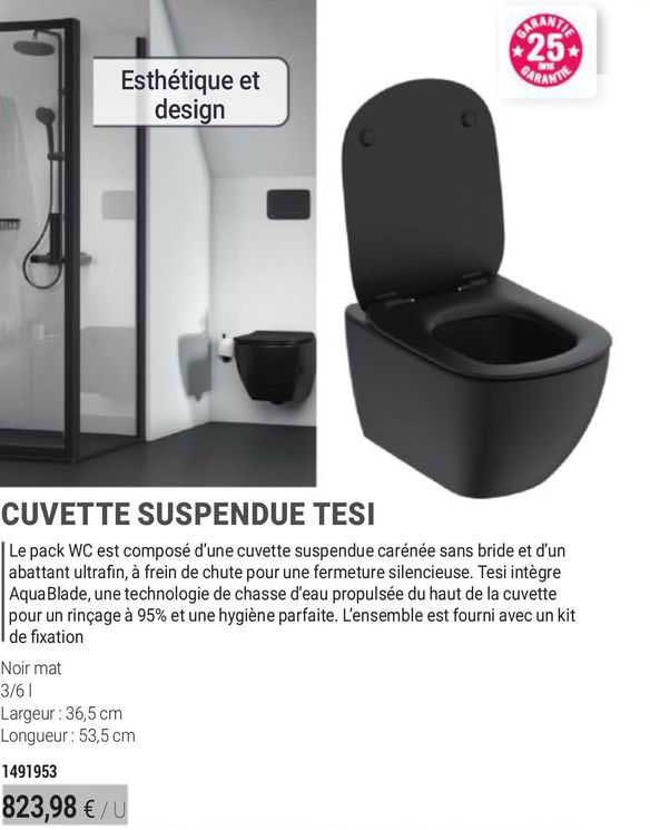 cuvette suspendue tesi