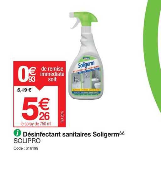 désinfectant sanitaires soligerm solipro
