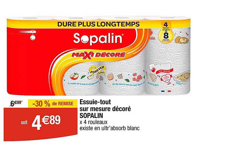 essuie-tout sur mesure décoré sopalin