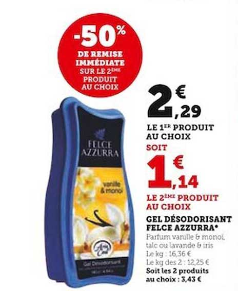 gel désodorisant felce azzurra