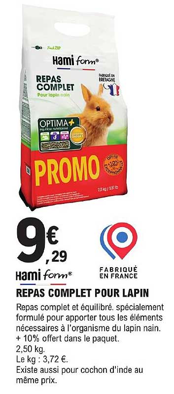 hami form repas complet pour lapin