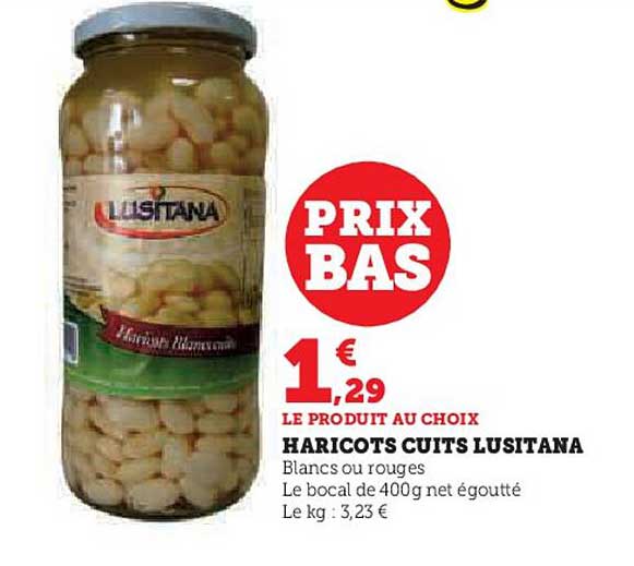 haricots cuits lusitana
